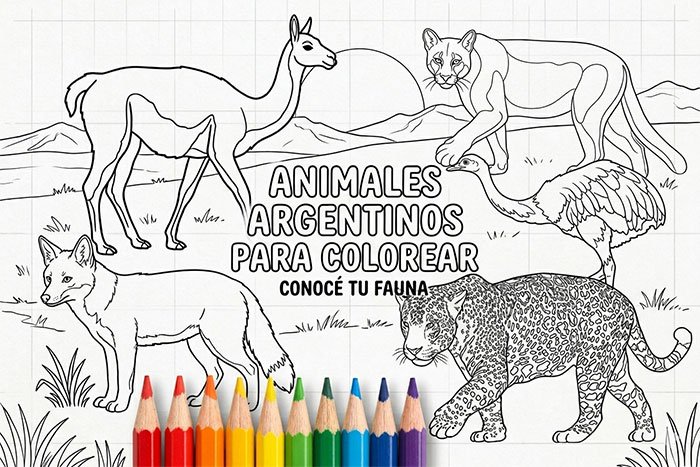 animales para colorear argentina