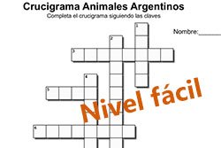 crucigrama de fauna argentina