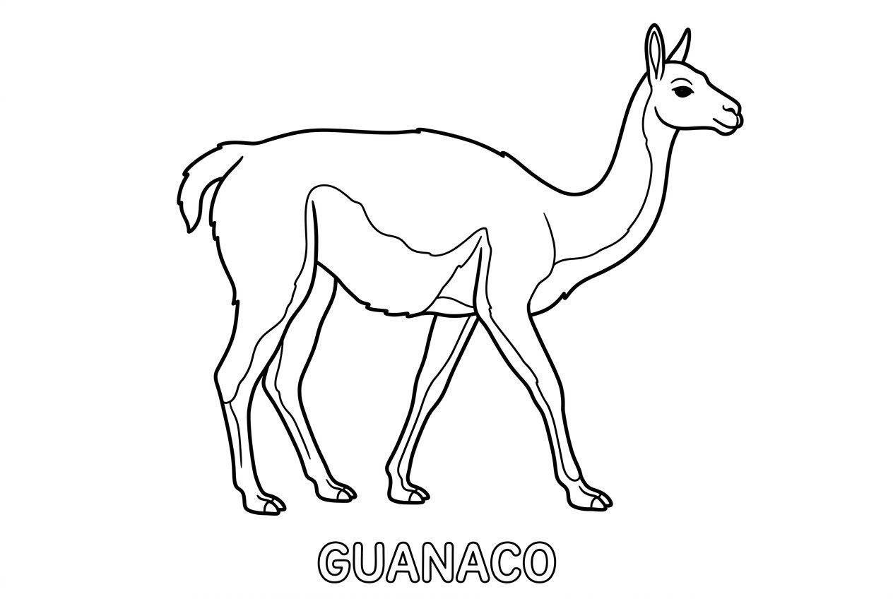 guanaco para colorear imprimir